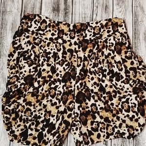 New Mix Harem Buttery Soft Leopard Print Shorts